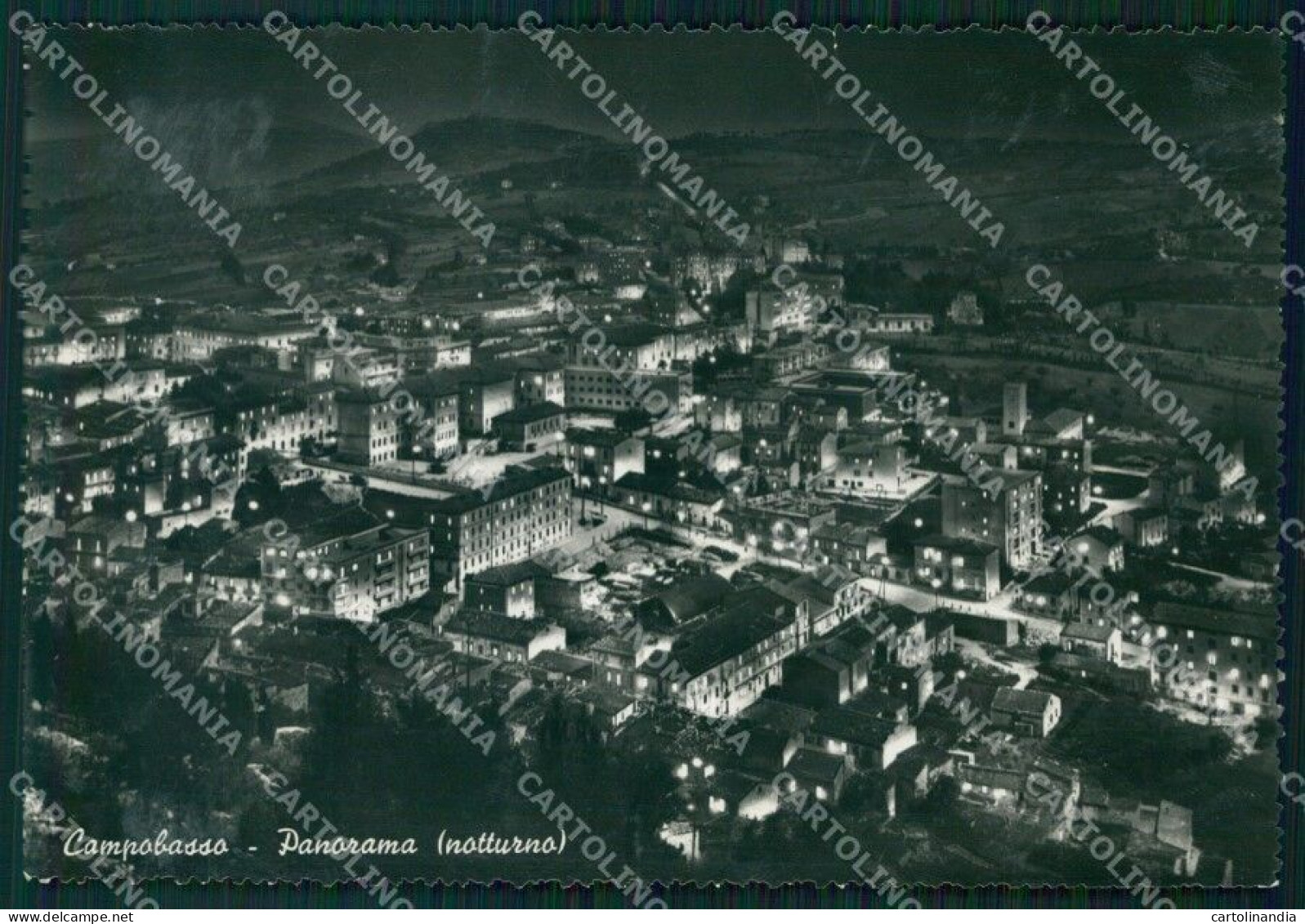 Campobasso Città PIEGATA Foto FG Cartolina KF1921 - Campobasso