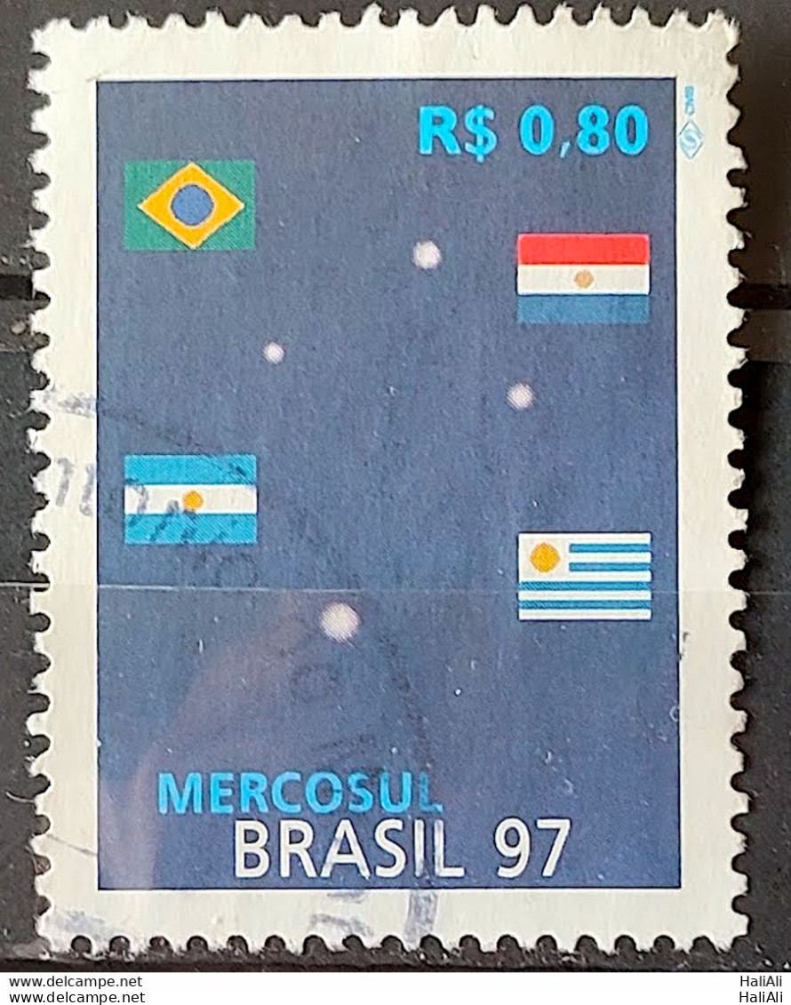 C 2044 Brazil Stamp Mercosur Paraguay Flag Argentina Uruguay Star 1997 Circulated 2 - Used Stamps