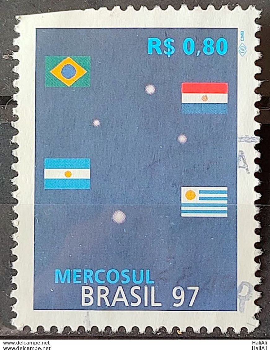 C 2044 Brazil Stamp Mercosur Paraguay Flag Argentina Uruguay Star 1997 Circulated 1 - Gebruikt