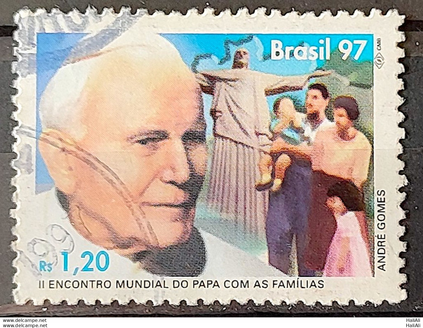 C 2043 Brazil Stamp World Pope Meeting With Families Religion 1997 Circulated 12 - Used Stamps