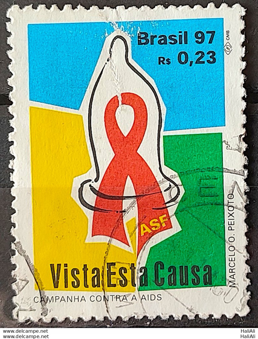 C 2028 Brazil Stamp Campaign Against Aids Health 1997 Circulated 3 - Usati