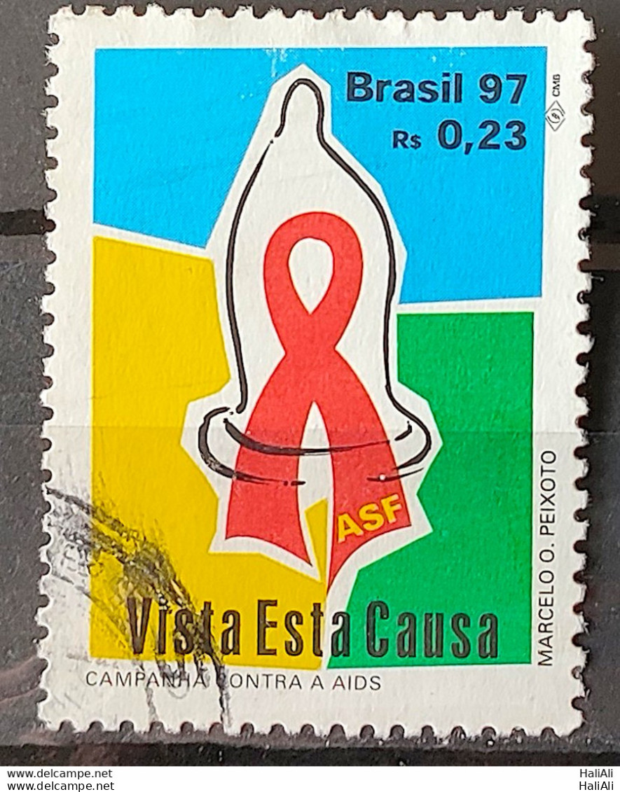 C 2028 Brazil Stamp Campaign Against Aids Health 1997 Circulated 1 - Gebruikt