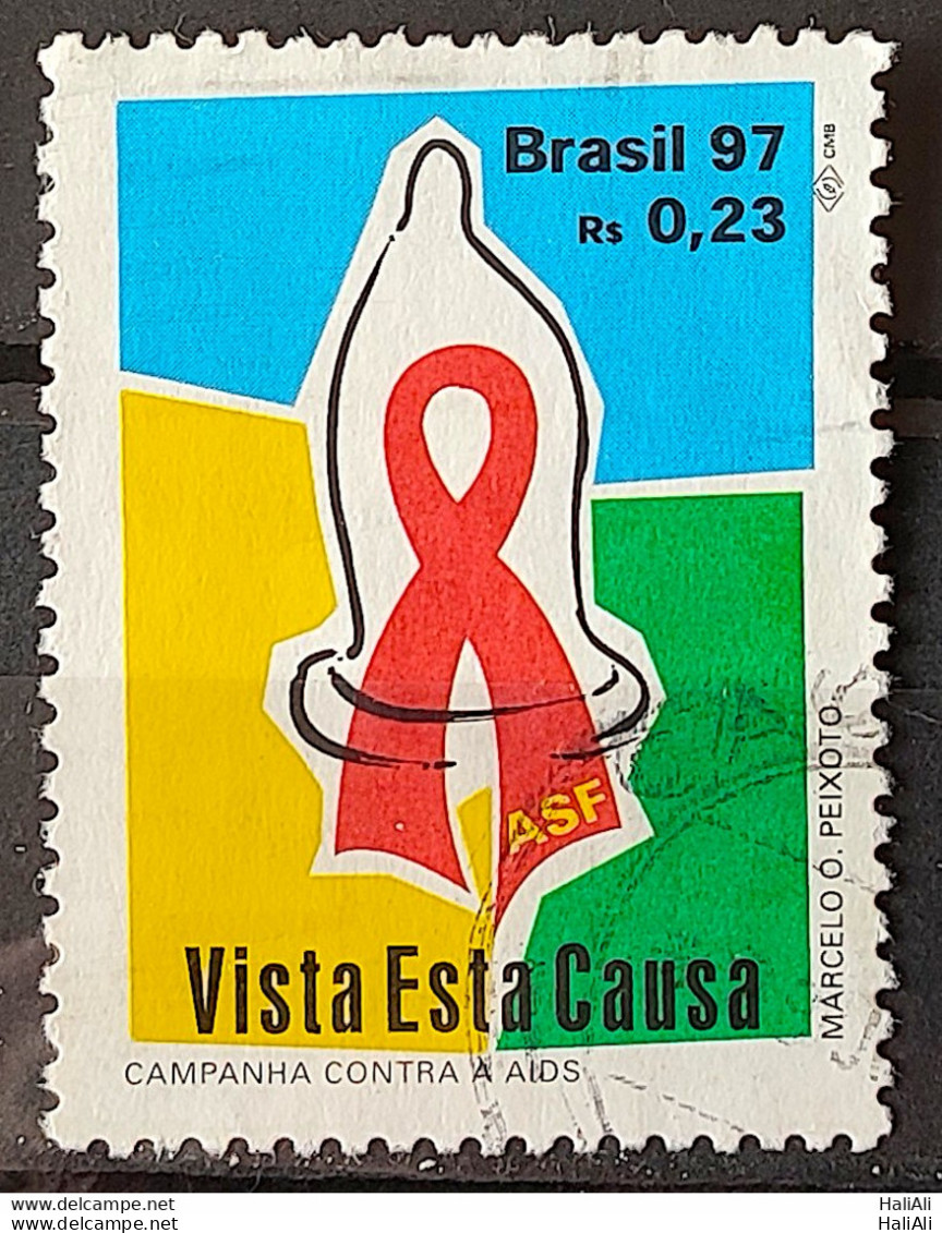 C 2028 Brazil Stamp Campaign Against Aids Health 1997 Circulated 2 - Gebruikt