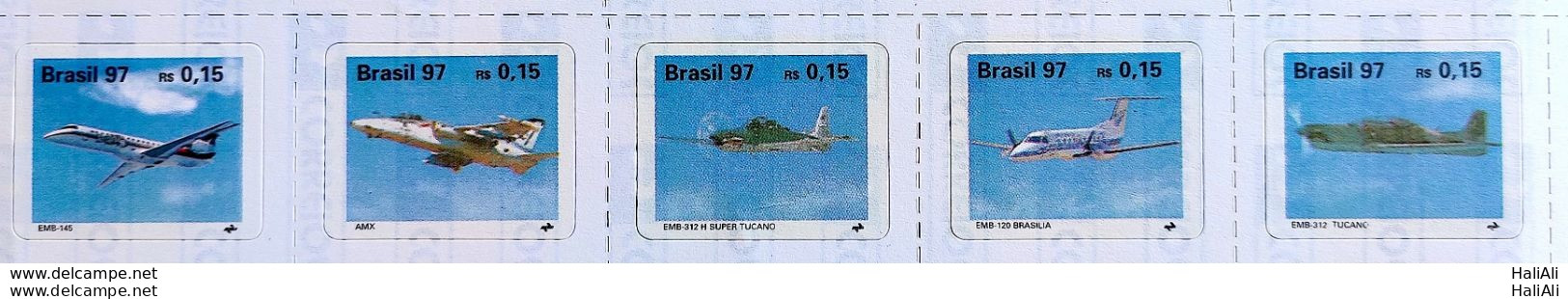 Brazil Regular Stamp RHM 729 Airplane 1997 - Unused Stamps