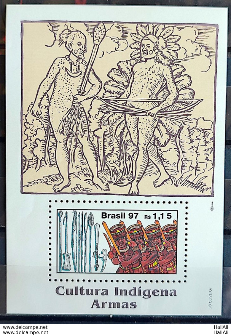 B 107 Brazil Stamp Indigenous Culture Weapons Indian 1997 - Neufs