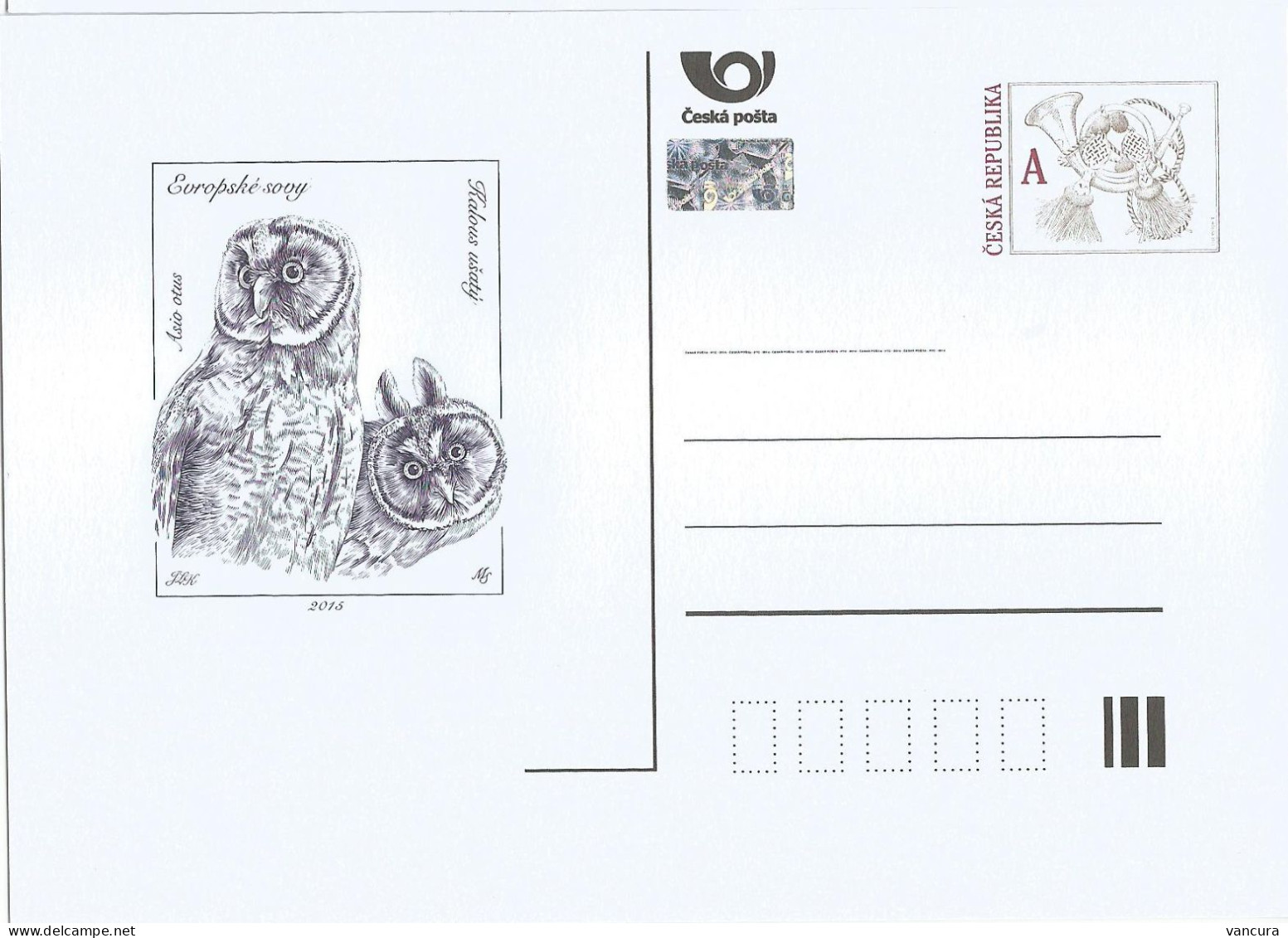 CDV C Czech Republic European Owls Asio Otus 2015 - Búhos, Lechuza