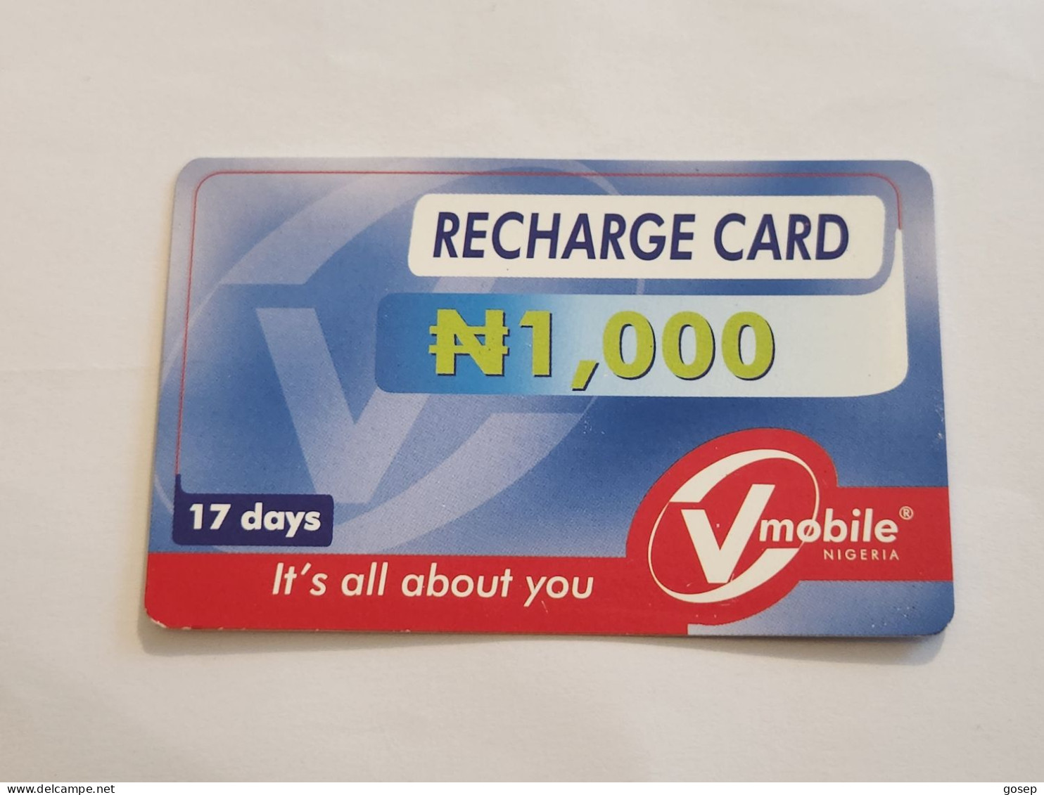 NIGERIA-(NG-VMO-REF-0002)-V-mobile-(3812-2521-0479-1104)-(5)-(1000 Naria Nigri)-used Card - Nigeria