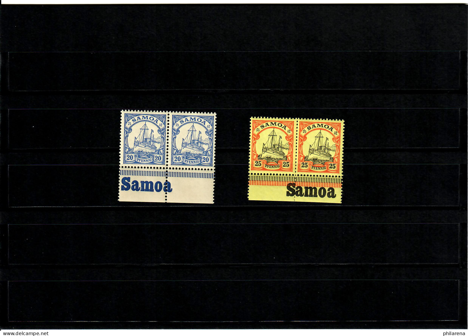 Deutsche Kolonien: Samoa 2x Mit Inschrift Unterrand, ** - Samoa