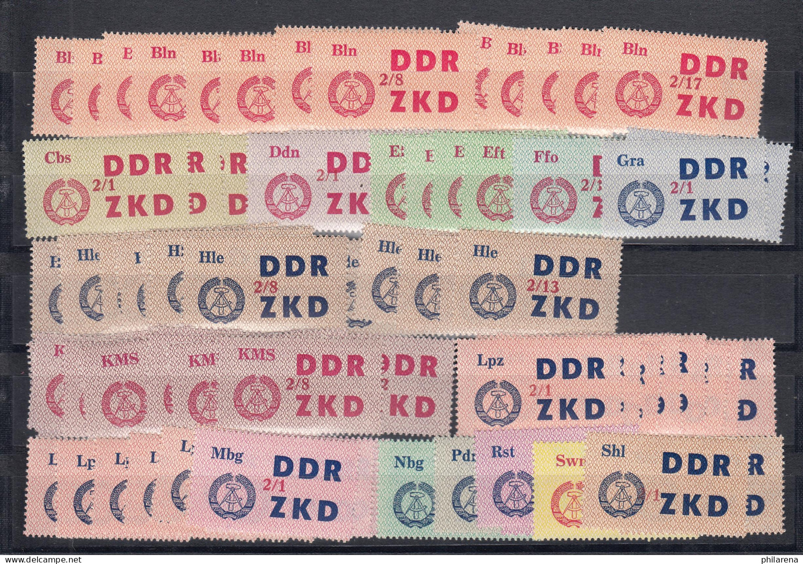 DDR Dienst: ZKD: MiNr. 31-46 - Ungebraucht