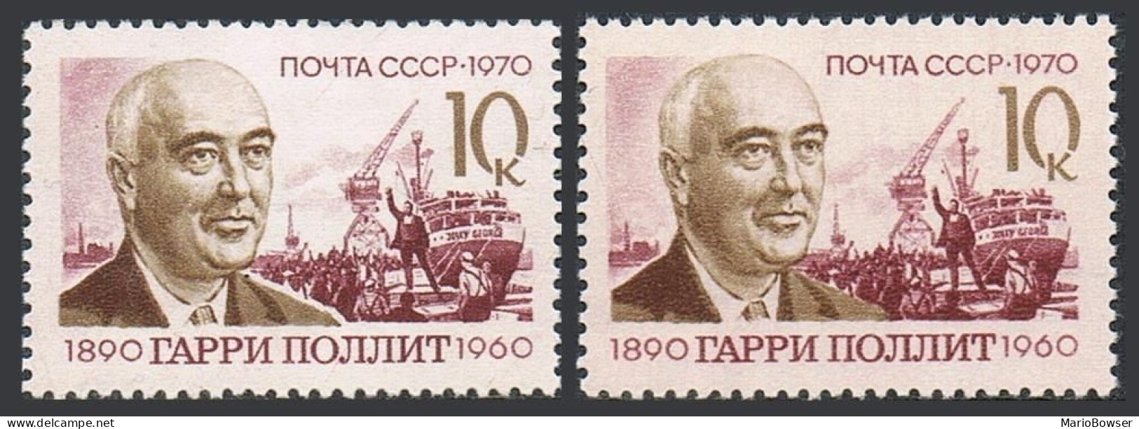 Russia 3810 Two Color,MNH.Michel 3841. 1970.Harry Pollyt,British Labor Leader. - Unused Stamps