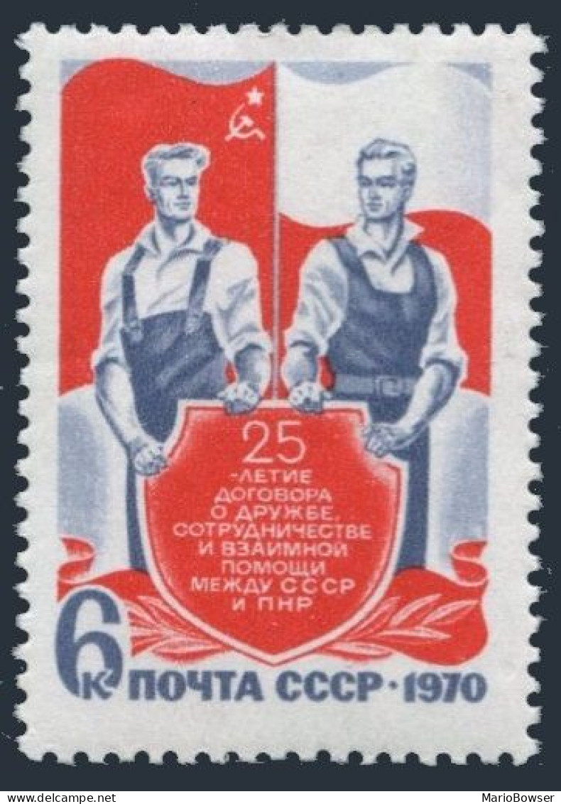 Russia 3757 Block/4, MNH, Michel 3780. Treaty Of Friendship USSR-Poland, 1970. - Unused Stamps