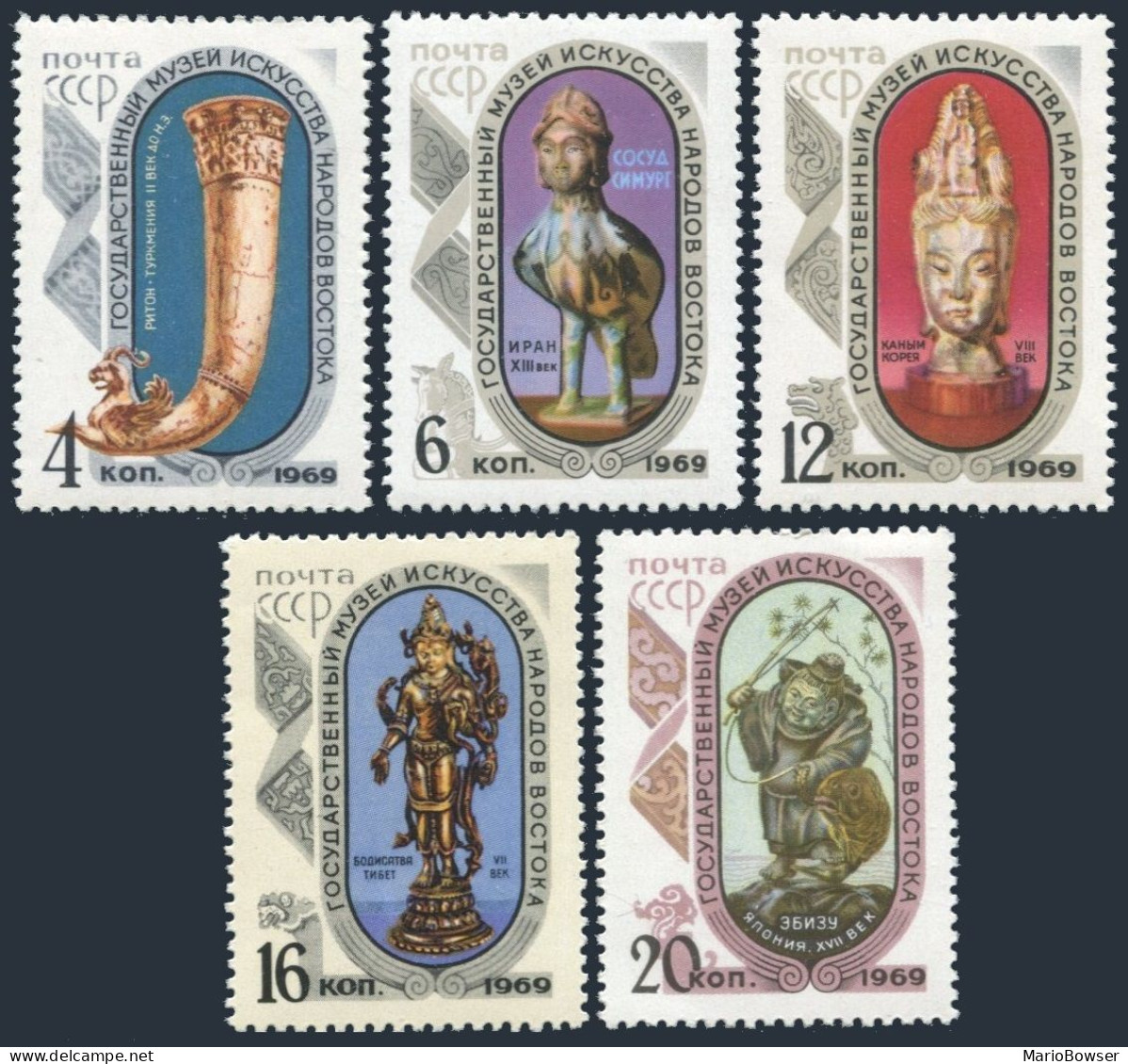 Russia 3634-3638 Blocks/4,MNH.Michel 3661-3665. Treasures:Oriental Art.1969. - Neufs
