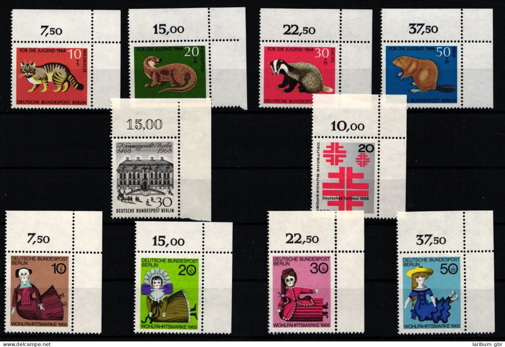 Berlin 316-325 Postfrisch Vom Eckrand, 1968 Ohne Dauerserien #JR309 - Altri & Non Classificati