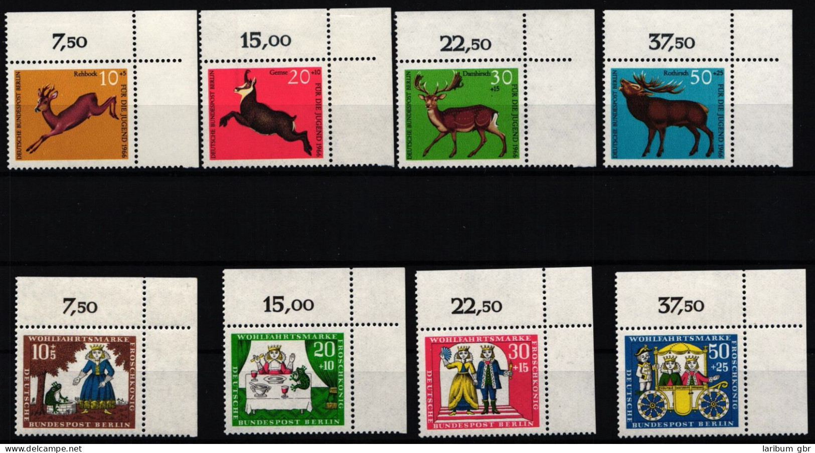 Berlin 291-298 Postfrisch Vom Eckrand, 1966 Ohne Dauerserien #JR422 - Andere & Zonder Classificatie