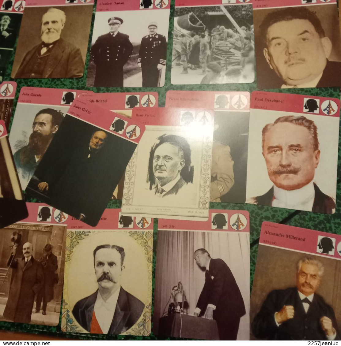 Lot  21 Fiches  Portrait Personnages De La Vie Politique Française Divers De 1925 à 1975 - Histoire