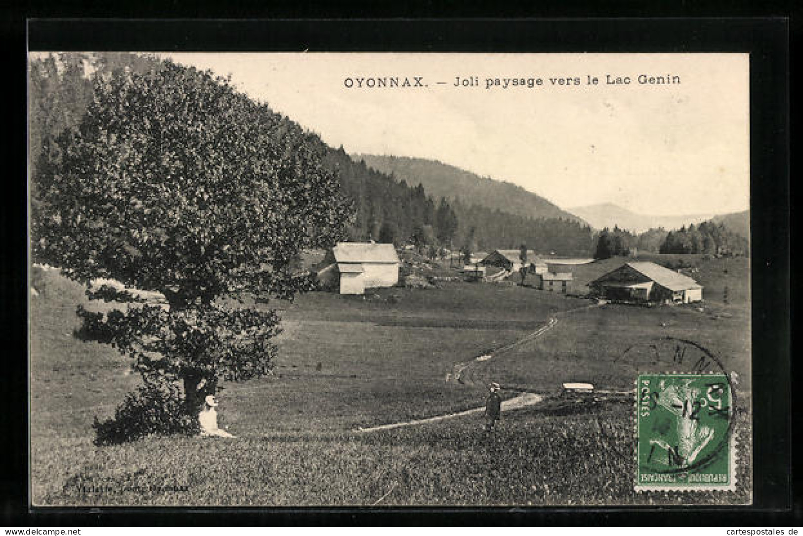 CPA Oyonnax, Joli Paysage Vers Le Lac Genin  - Oyonnax