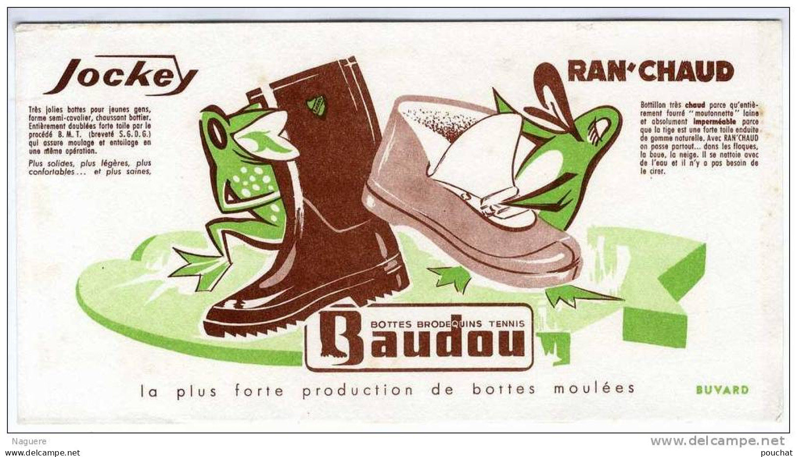 C1- BUVARD - JOCKEY RAN CHAUD BOTTES TENNIS BRODEQUINS - BAUDOU - Chaussures