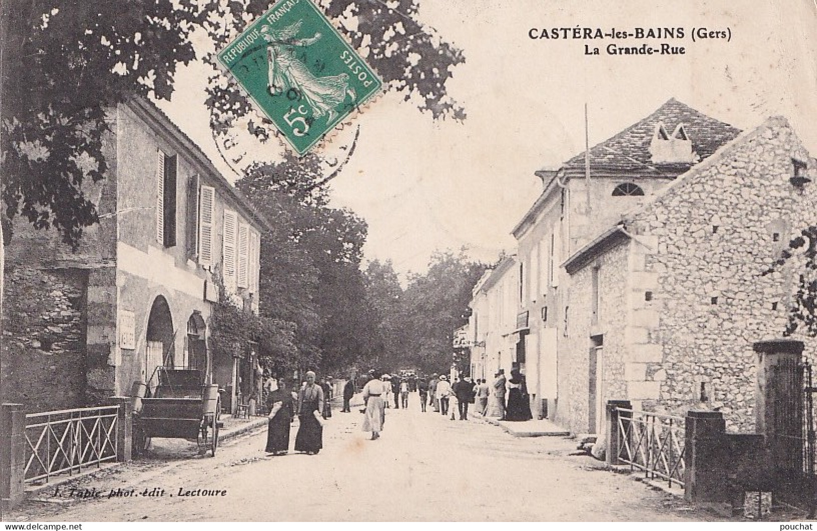 C5-32) CASTERA LES BAINS (GERS) LA GRANDE RUE - ANIMEE - HABITANTS  - Castera