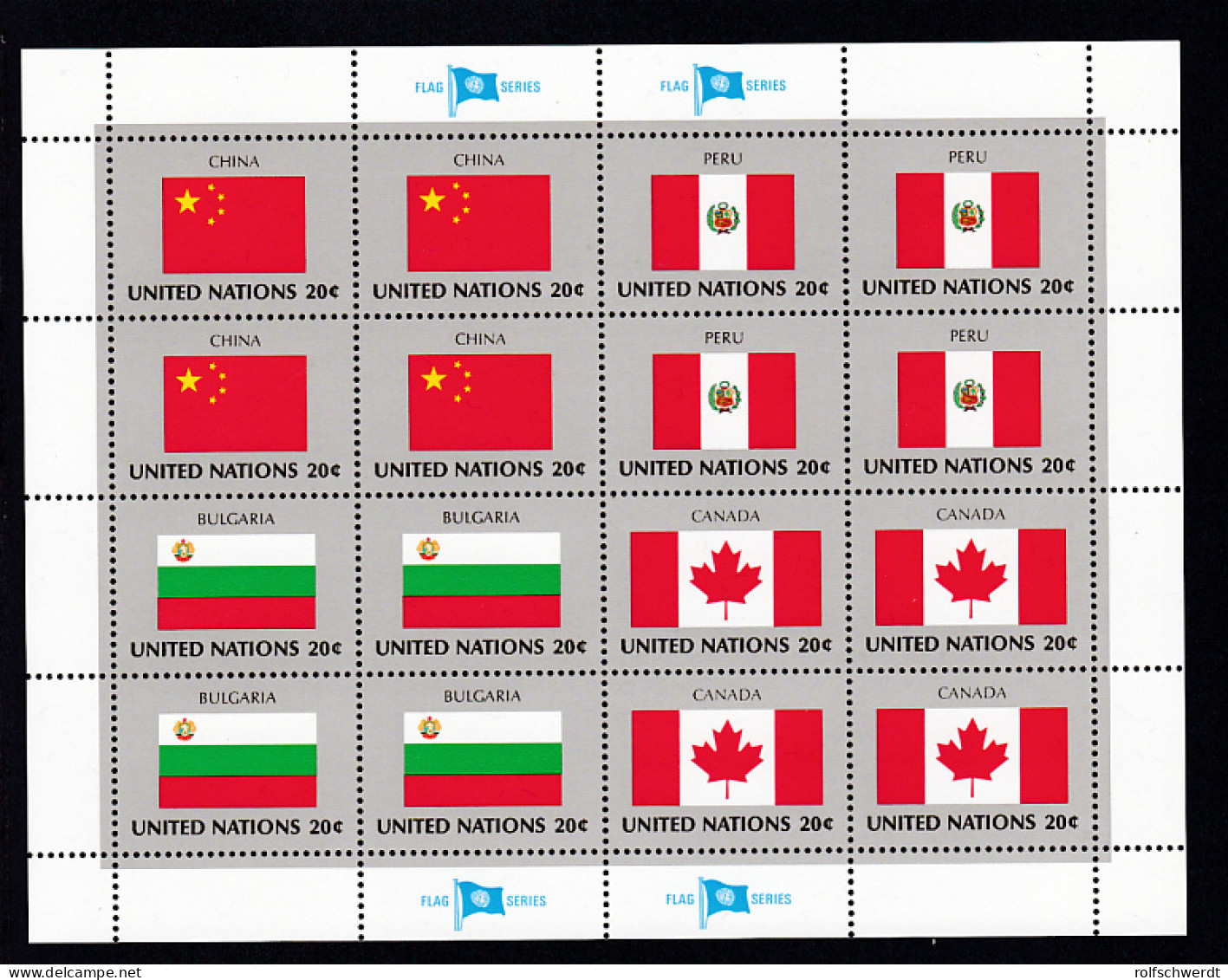 Flaggen Der UNO-Mitgliedsstaaten IV, Kleinbogensatz ** - Other & Unclassified