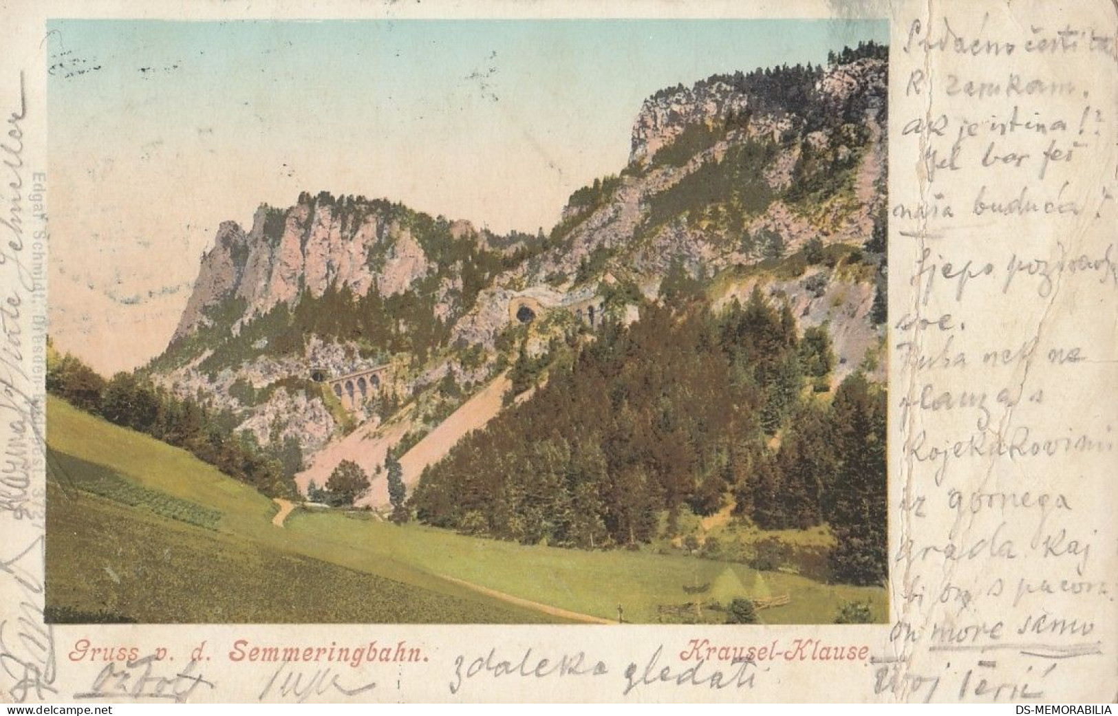 Semmeringbahn - Kreusel Klause 1899 - Semmering