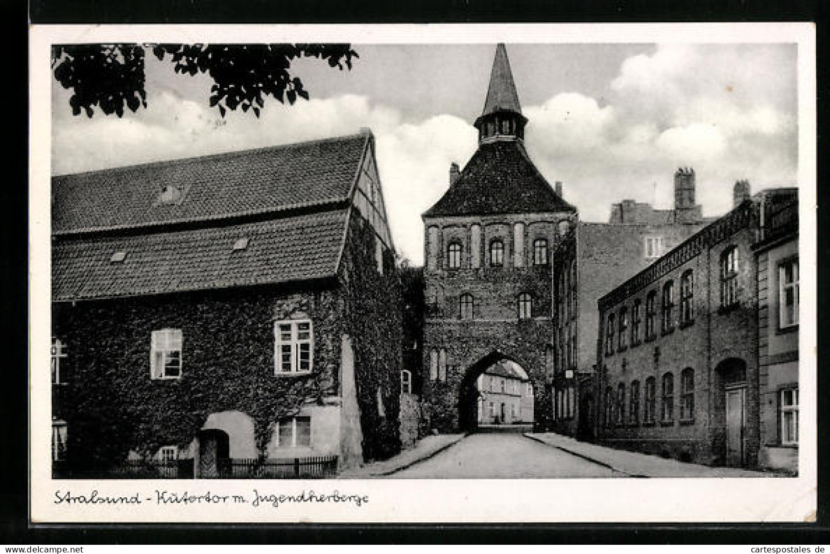 AK Stralsund, Kütertor Mit Jugendherberge  - Stralsund