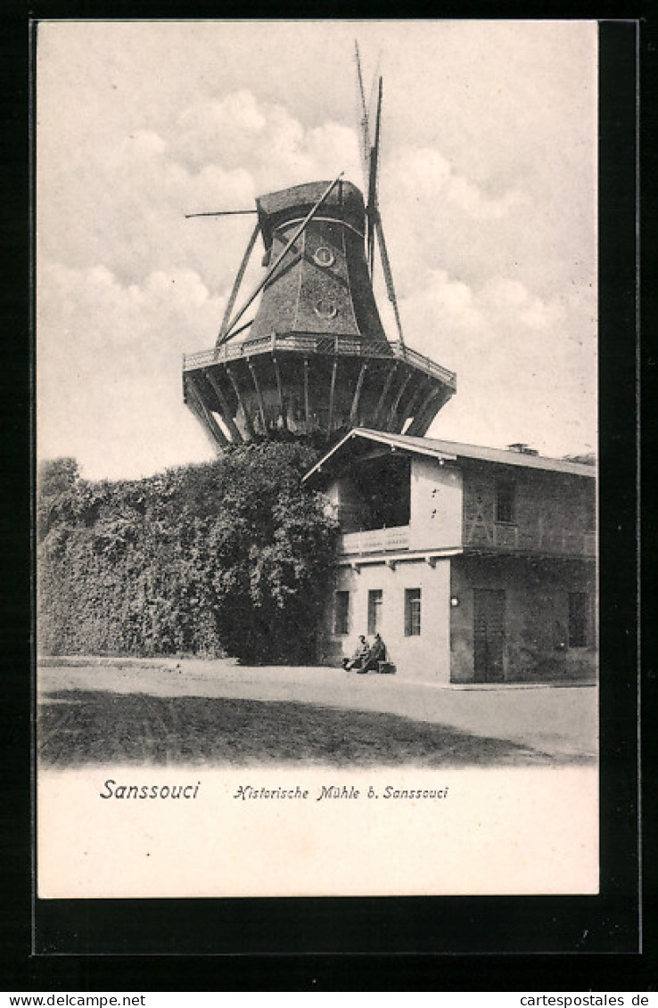 AK Potsdam, Historische Windmühle Bei Sanssouci  - Windmills