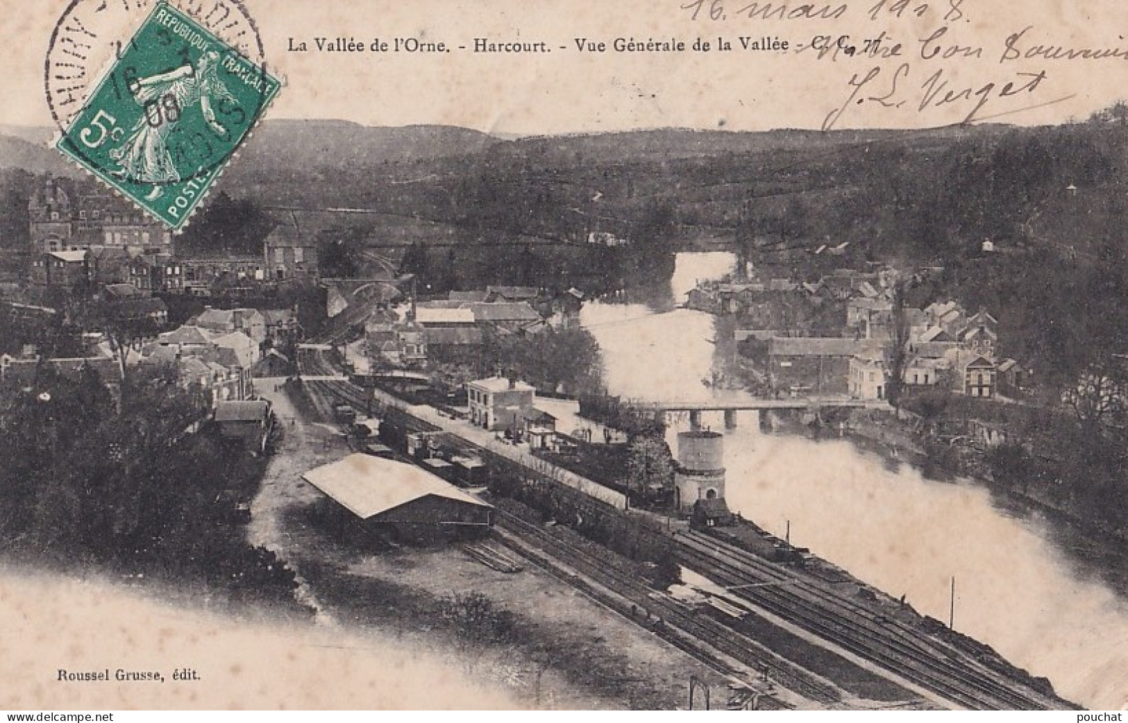 03-14) HARCOURT - VUE GENERALE DE LA VALLEE - 1908   - Thury Harcourt