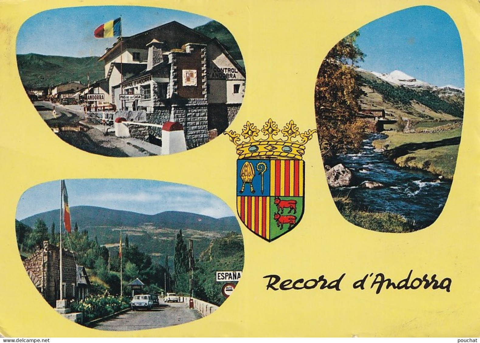 O7- VALLS D ' ANDORRA - FRONTIERE FRANCO ANDORRANNE - VALLEE  D ' INGLES - 1967 - ( 2 SCANS ) - Andorra