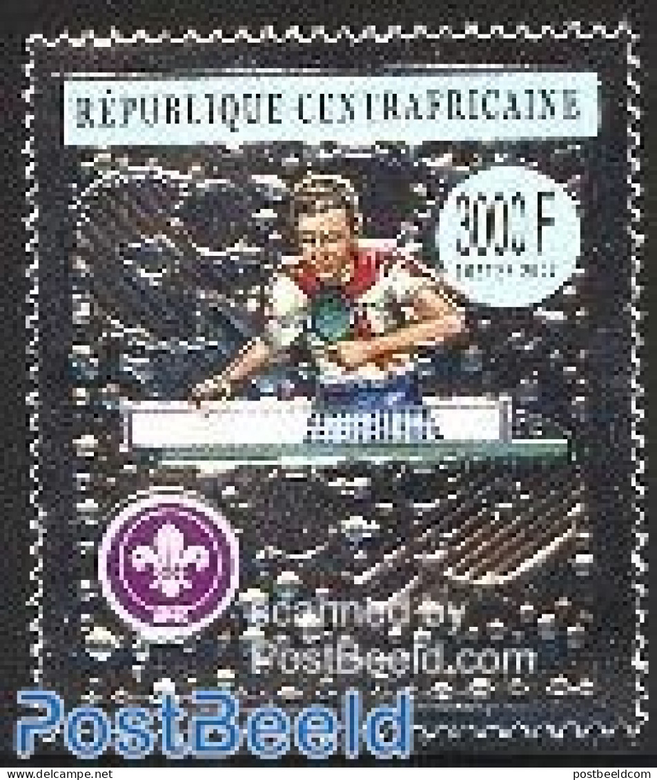 Central Africa 2002 Scouting, Table Tennis 1v Silver, Mint NH, Sport - Scouting - Sport (other And Mixed) - Table Tennis - Tennis De Table