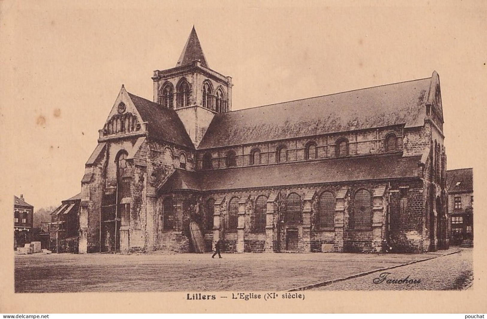 O10-62) LILLERS - L ' EGLISE - XI° SIECLE - ( 2 SCANS ) - Lillers