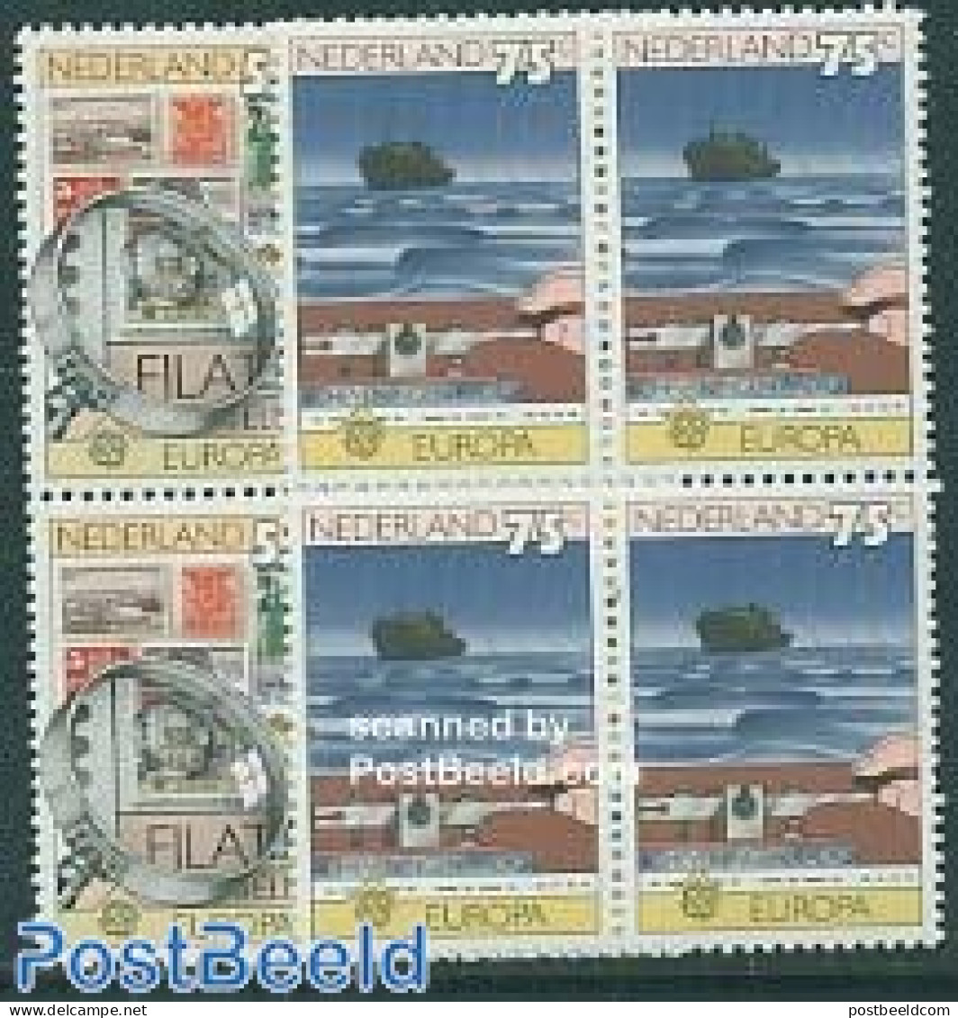 Netherlands 1979 Europa 2v Blocks Of 4 [+], Mint NH, History - Transport - Europa (cept) - Philately - Stamps On Stamp.. - Neufs