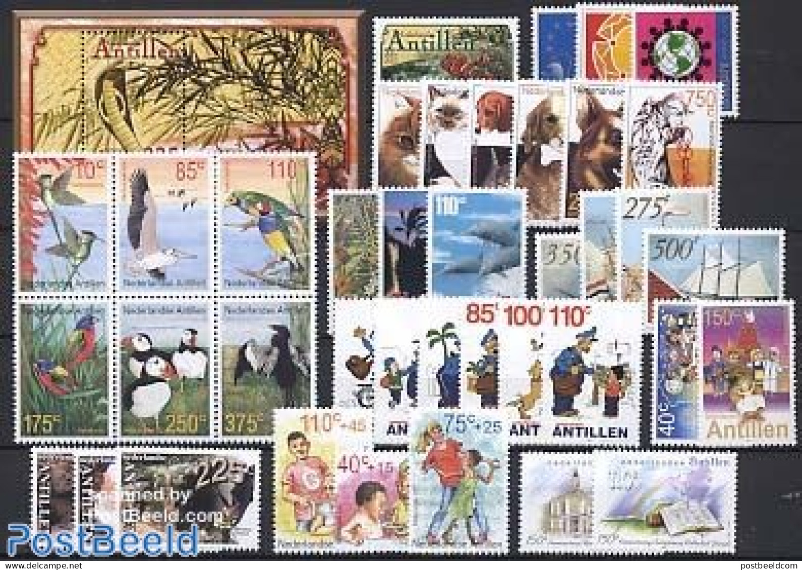 Netherlands Antilles 2001 Yearset 2001 (39v+1s/s), Mint NH, Various - Yearsets (by Country) - Non Classificati