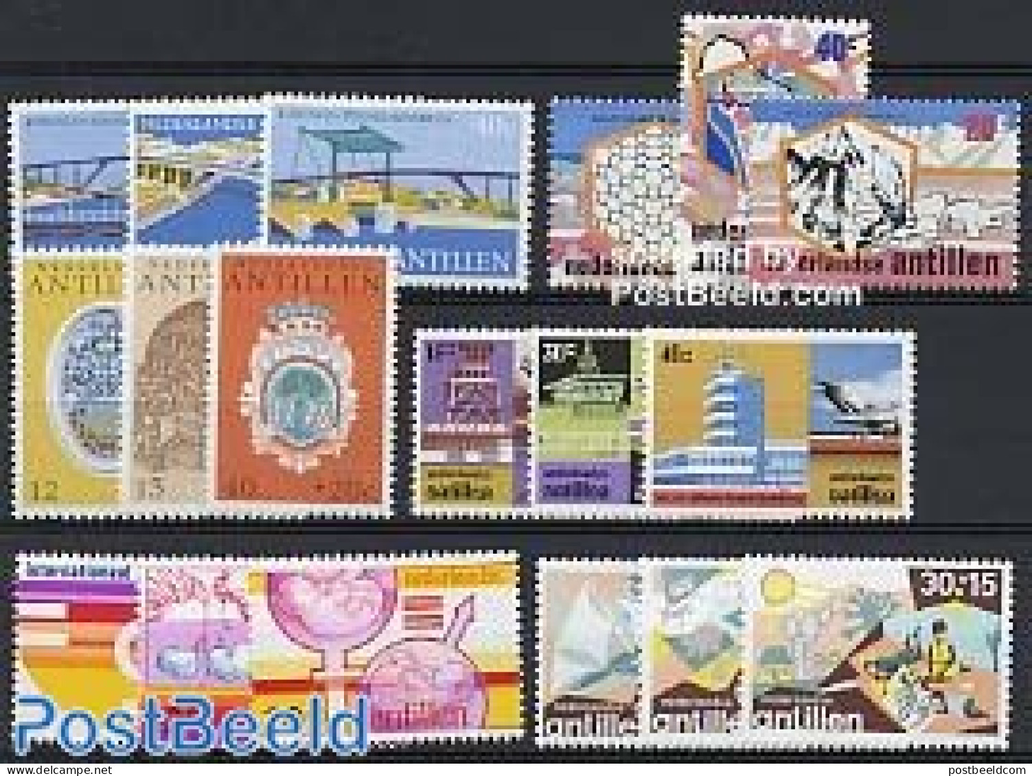 Netherlands Antilles 1975 Yearset 1975 (18v), Mint NH, Various - Yearsets (by Country) - Non Classificati