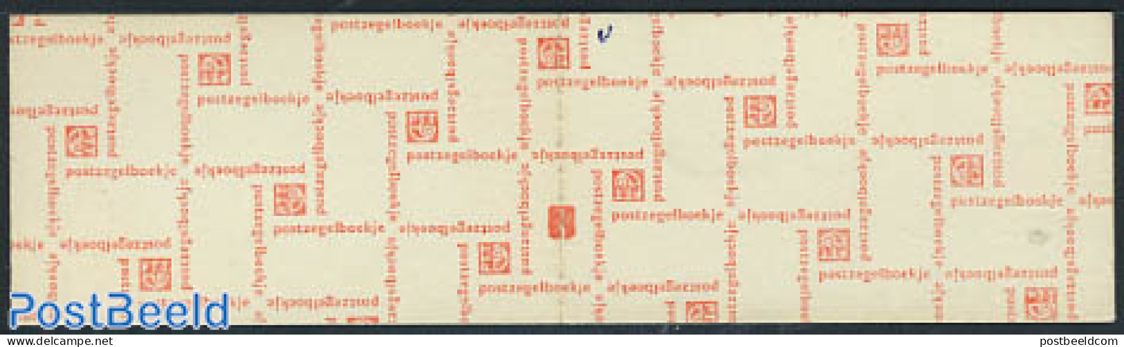 Netherlands 1969 4x25c Booklet, Phosphor, Count Block, Postgiro Voo, Mint NH - Ongebruikt
