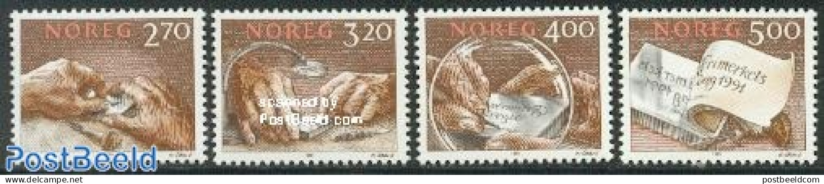 Norway 1991 Stamp Day 4v (from S/s), Mint NH, Stamp Day - Neufs