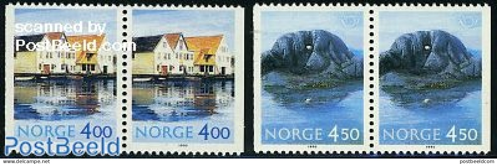 Norway 1995 Norden 2x2v [:], Normal Paper, Mint NH, History - Various - Europa Hang-on Issues - Tourism - Nuovi