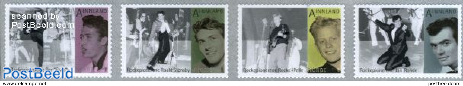 Norway 2009 Rock Pioneers 4v S-a, Mint NH, Performance Art - Music - Popular Music - Unused Stamps