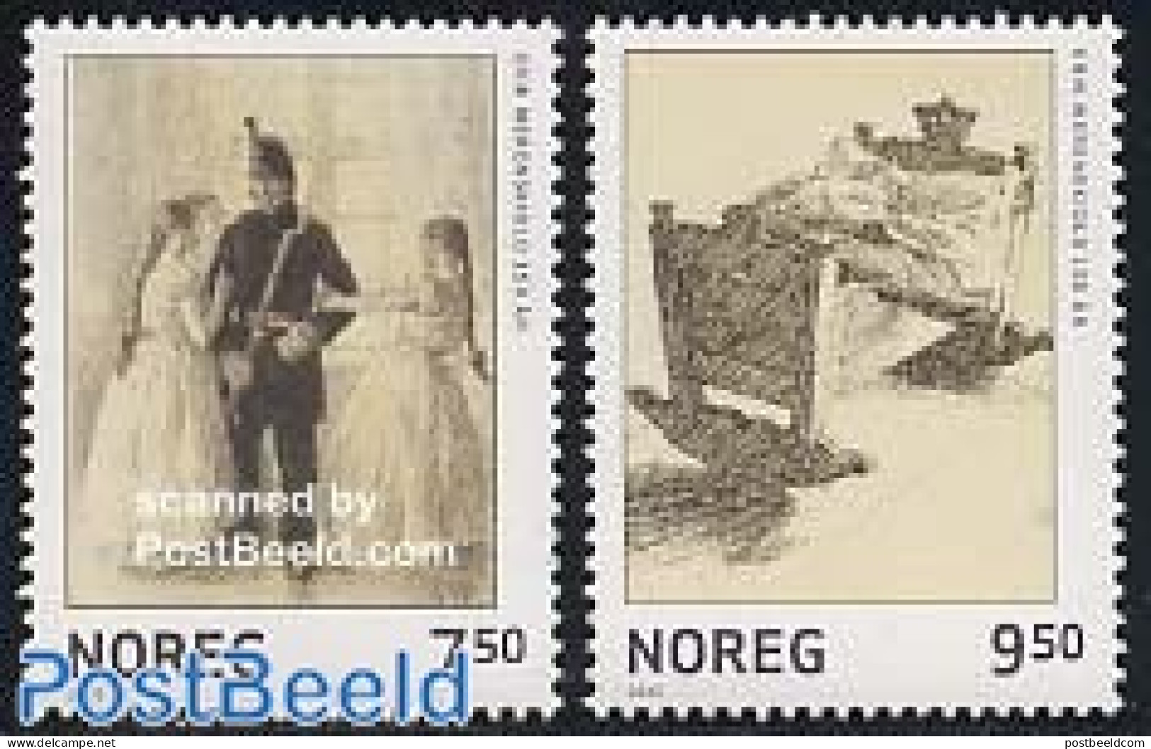 Norway 2005 Fairy Tale Illustrations 2v, Mint NH, Various - Uniforms - Art - Children's Books Illustrations - Fairytales - Unused Stamps