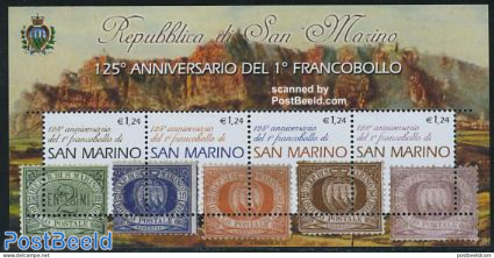 San Marino 2002 125 Years Stamps S/s, Mint NH, Stamps On Stamps - Ongebruikt