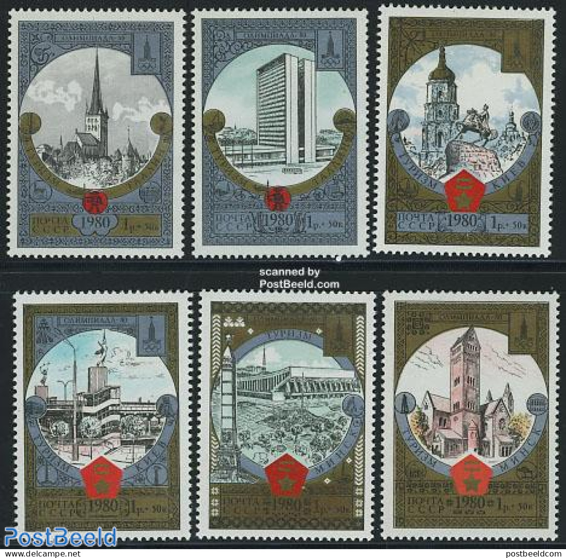 Russia, Soviet Union 1980 Olympic Games 6v, Mint NH, Sport - Various - Olympic Games - Tourism - Unused Stamps