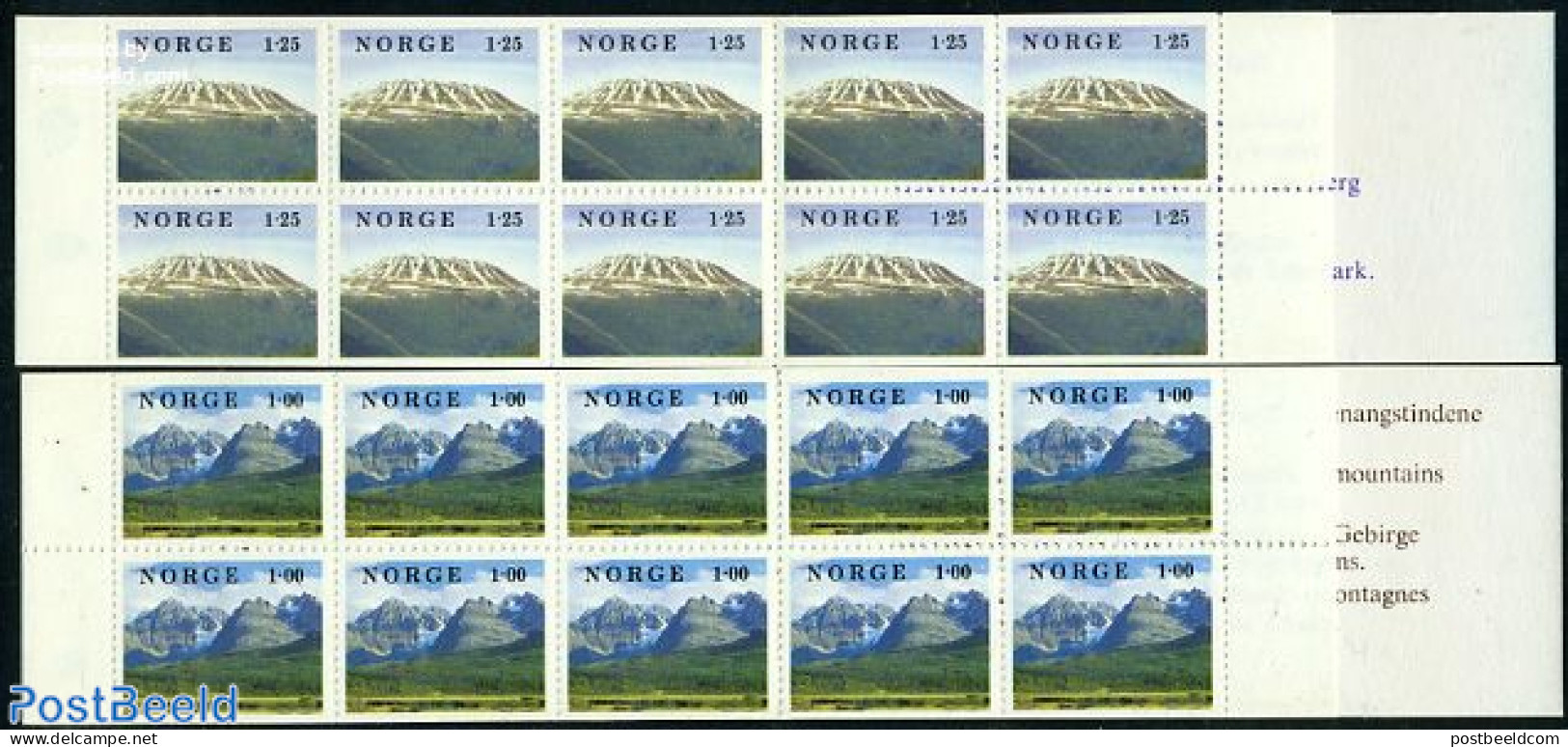 Norway 1978 Landscapes 2 Booklets, Mint NH, Stamp Booklets - Nuovi