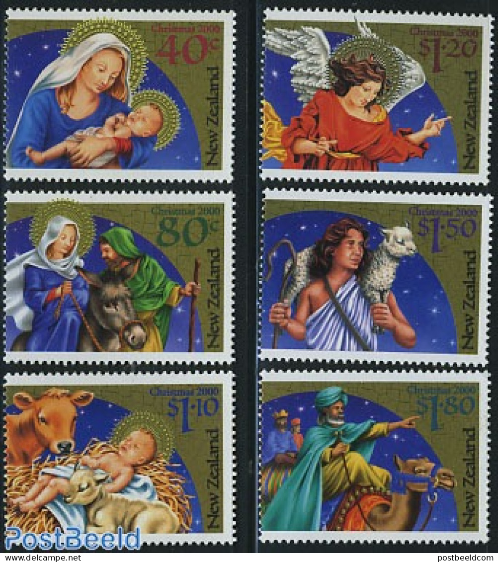 New Zealand 2000 Christmas 6v, Mint NH, Religion - Christmas - Unused Stamps