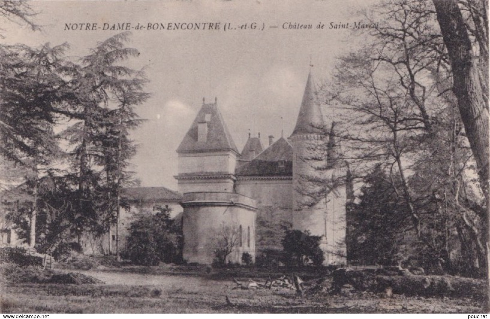 O21-47) NOTRE DAME DE BON ENCONTRE (LOT ET GARONNE) CHATEAU DE SAINT MARCEL - ( 2 SCANS ) - Bon Encontre