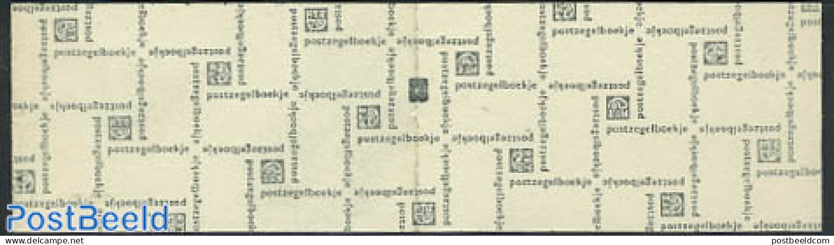 Netherlands 1967 5x20c Bookl. Norm.pap.,count Block,text:Een Postgi, Mint NH, Stamp Booklets - Ongebruikt