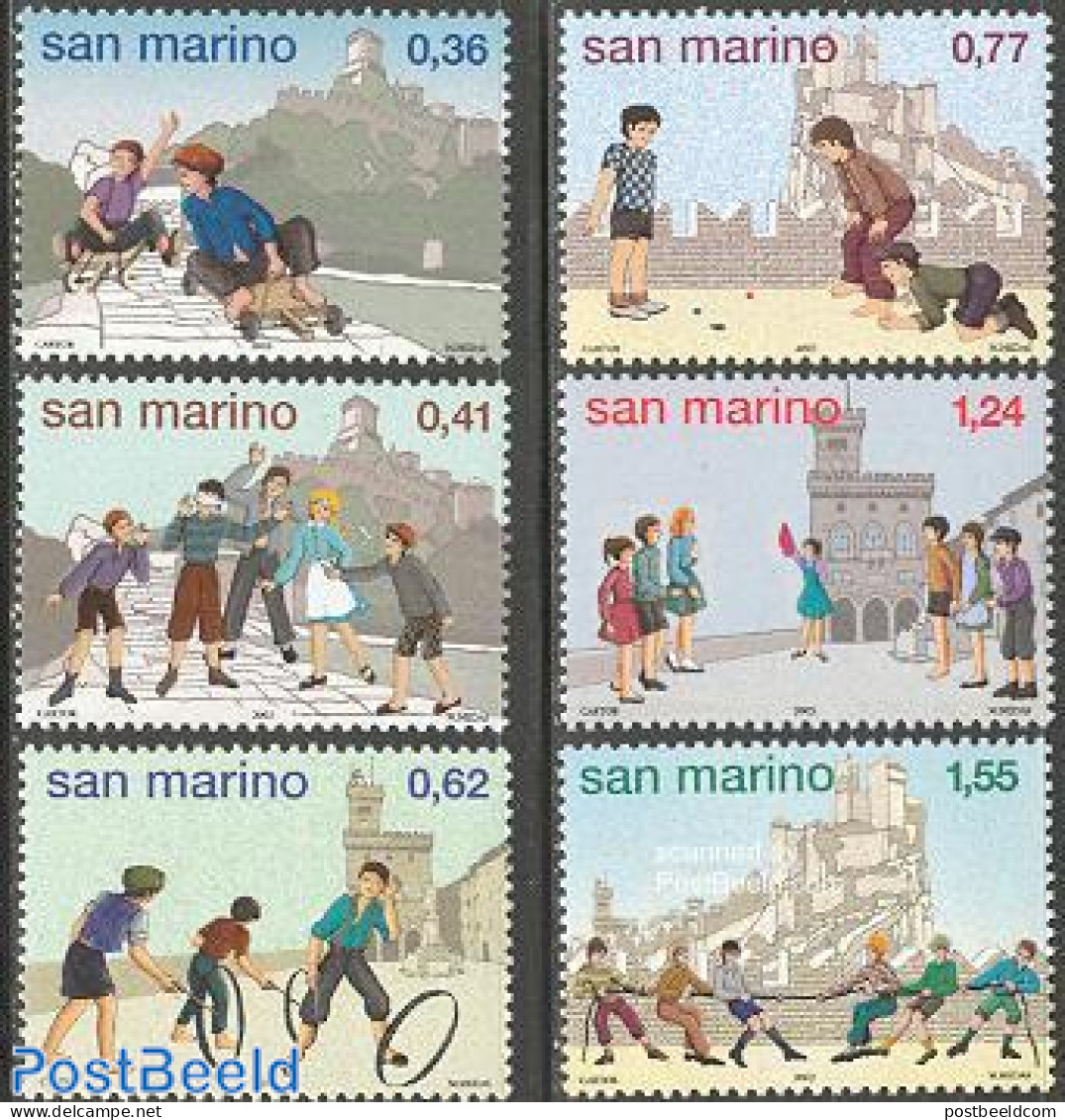 San Marino 2003 Amarcord, Games 6v, Mint NH, Various - Toys & Children's Games - Ongebruikt