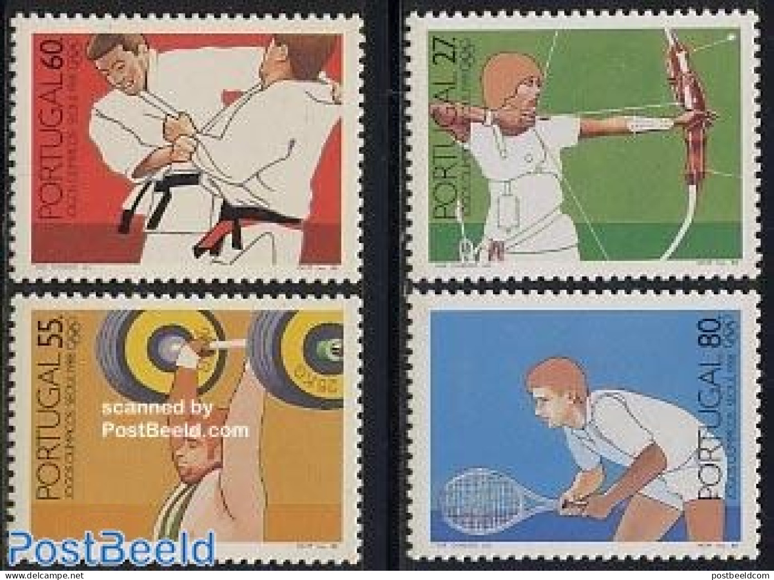 Portugal 1988 Olympic Games 4v, Mint NH, Sport - Judo - Olympic Games - Shooting Sports - Sport (other And Mixed) - Te.. - Ungebraucht
