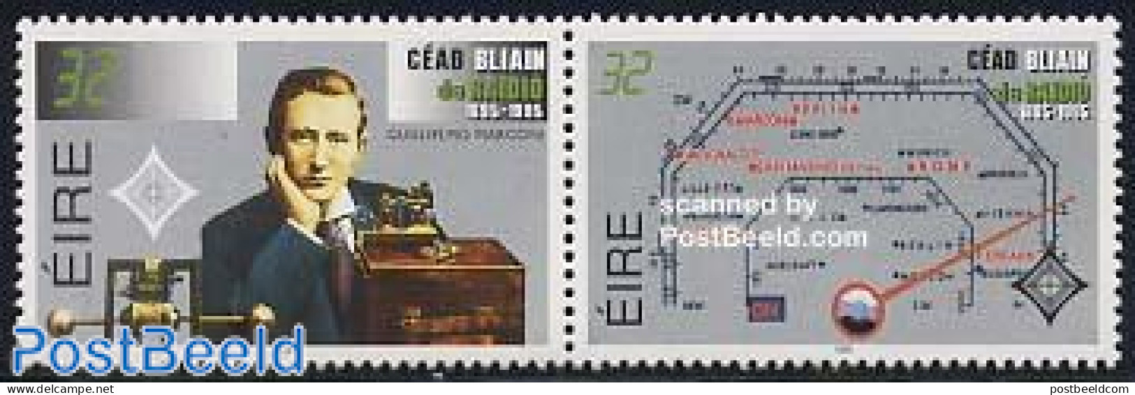 Ireland 1995 Radio Centenary 2v [:], Mint NH, Performance Art - Science - Various - Radio And Television - Inventors -.. - Unused Stamps