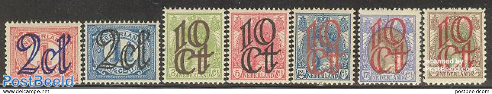 Netherlands 1923 Overprints 7v, Mint NH - Unused Stamps