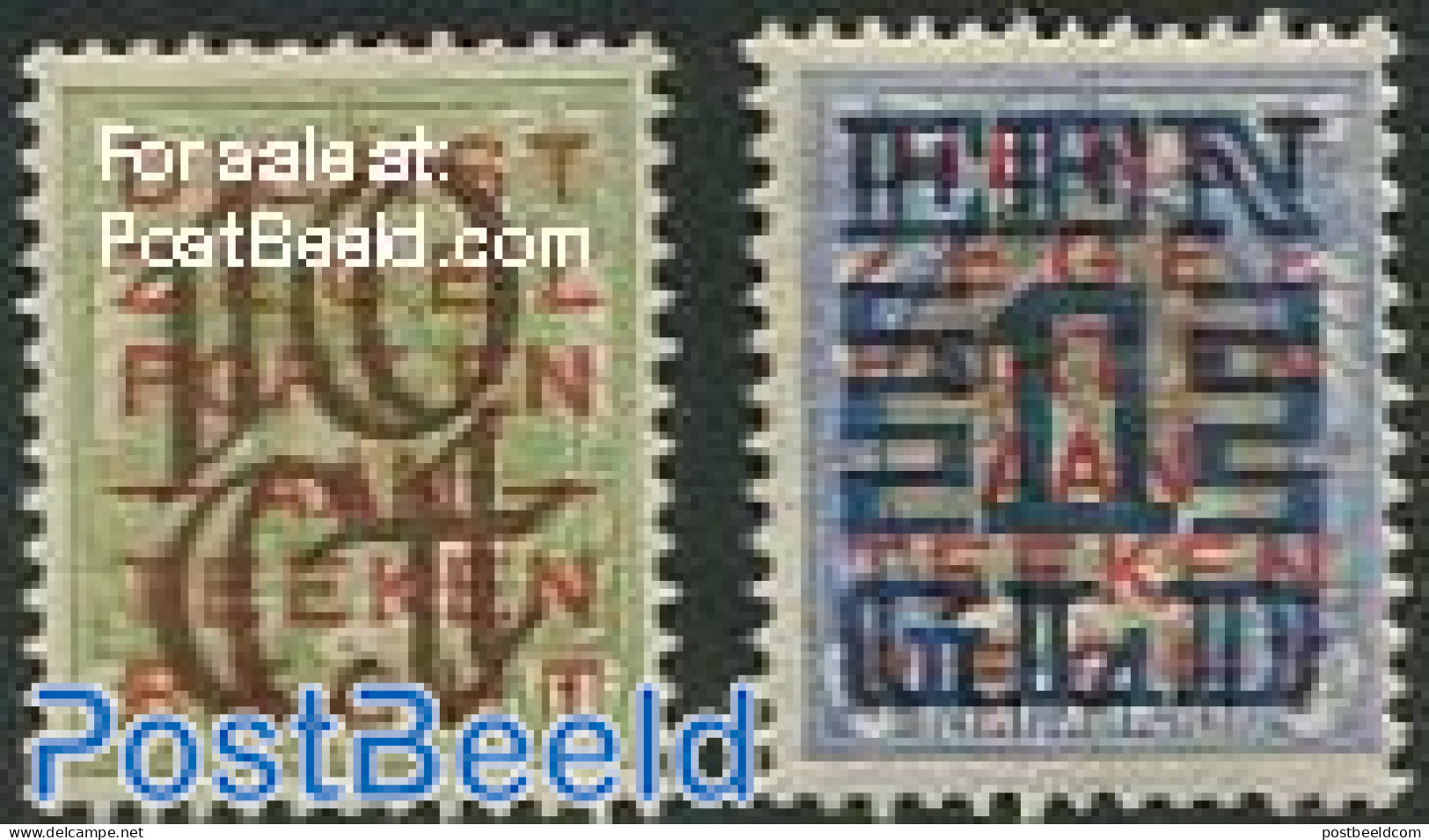 Netherlands 1923 Overprints 2v, Unused (hinged) - Neufs