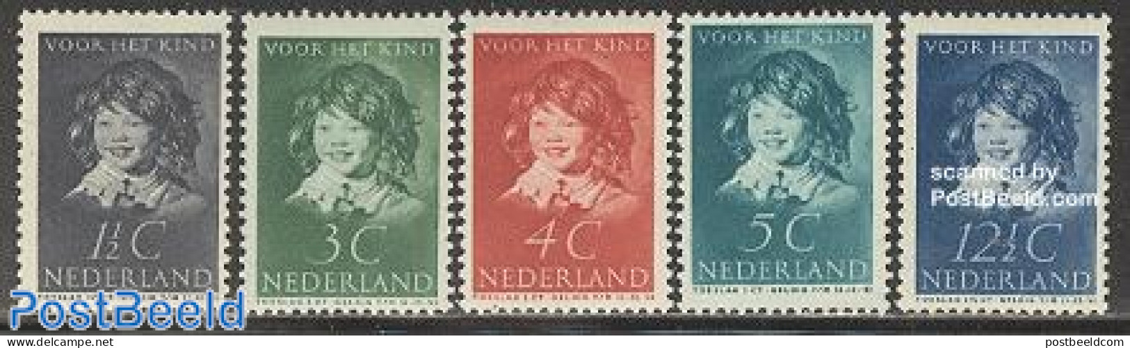 Netherlands 1937 Child Welfare 5v, Unused (hinged) - Ongebruikt